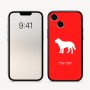 כיסוי בעיצוב אישי עם השם שלך לדגם - Apple iPhone 16 בעיצוב כלב