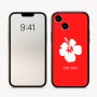 כיסוי בעיצוב אישי עם השם שלך לדגם - Apple iPhone 16 בעיצוב פרח היביסקוס