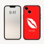 כיסוי בעיצוב אישי עם השם שלך לדגם - Apple iPhone 16 בעיצוב שפתיים - נשיקה