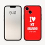כיסוי בעיצוב אישי עם השם שלך לדגם - Apple iPhone 16 בעיצוב אוהב את החברה שלי