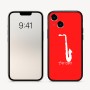 כיסוי בעיצוב אישי עם השם שלך לדגם - Apple iPhone 16 בעיצוב סקסופון