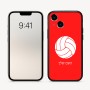 כיסוי בעיצוב אישי עם השם שלך לדגם - Apple iPhone 16 בעיצוב כדור כדורעף