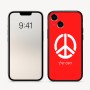 כיסוי בעיצוב אישי עם השם שלך לדגם - Apple iPhone 16 בעיצוב סמל השלום