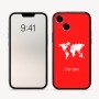 כיסוי בעיצוב אישי עם השם שלך לדגם - Apple iPhone 16 בעיצוב מפת העולם