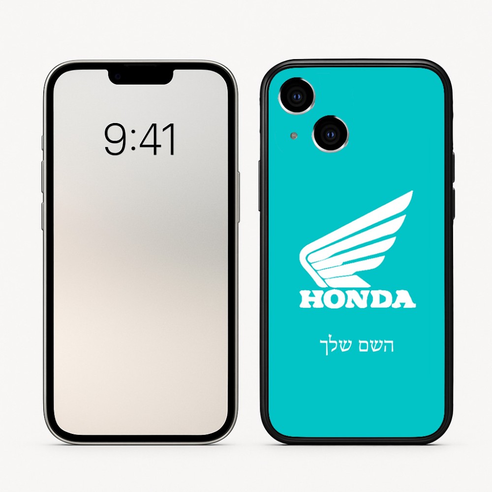 כיסוי בעיצוב אישי עם השם שלך לדגם - Apple iPhone 16 בעיצוב הונדה