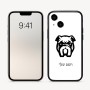 כיסוי בעיצוב אישי עם השם שלך לדגם - Apple iPhone 16 בעיצוב פרצוף בולדוג