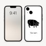 כיסוי בעיצוב אישי עם השם שלך לדגם - Apple iPhone 16 בעיצוב חזיר