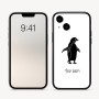 כיסוי בעיצוב אישי עם השם שלך לדגם - Apple iPhone 16 בעיצוב פינגווין