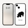 כיסוי בעיצוב אישי עם השם שלך לדגם - Apple iPhone 16 בעיצוב קרנף