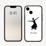 כיסוי בעיצוב אישי עם השם שלך לדגם - Apple iPhone 16 בעיצוב בלרינה