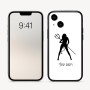 כיסוי בעיצוב אישי עם השם שלך לדגם - Apple iPhone 16 בעיצוב אישה שטן
