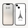 כיסוי בעיצוב אישי עם השם שלך לדגם - Apple iPhone 16 בעיצוב מגדל אייפל