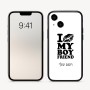 כיסוי בעיצוב אישי עם השם שלך לדגם - Apple iPhone 16 בעיצוב נשקי את חבר שלי