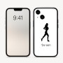 כיסוי בעיצוב אישי עם השם שלך לדגם - Apple iPhone 16 בעיצוב רץ רץ אישה