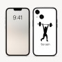 כיסוי בעיצוב אישי עם השם שלך לדגם - Apple iPhone 16 בעיצוב הרמת משקולות