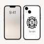 כיסוי בעיצוב אישי עם השם שלך לדגם - Apple iPhone 16 בעיצוב כבאי - תגית