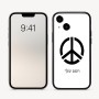 כיסוי בעיצוב אישי עם השם שלך לדגם - Apple iPhone 16 בעיצוב סמל השלום