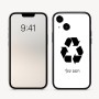 כיסוי בעיצוב אישי עם השם שלך לדגם - Apple iPhone 16 בעיצוב למחזר