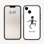 כיסוי בעיצוב אישי עם השם שלך לדגם - Apple iPhone 16 בעיצוב סקלטון