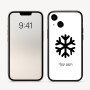 כיסוי בעיצוב אישי עם השם שלך לדגם - Apple iPhone 16 בעיצוב שלג