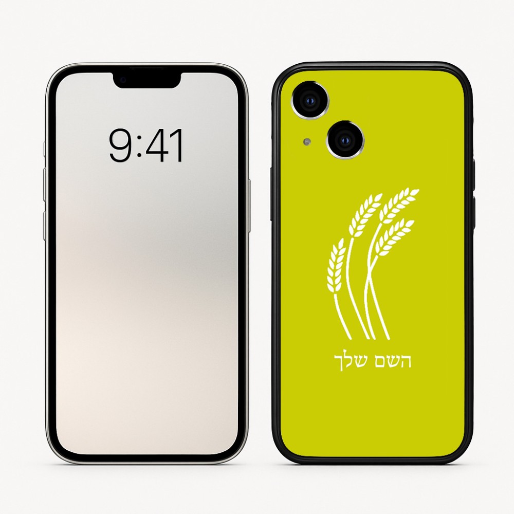 כיסוי בעיצוב אישי עם השם שלך לדגם - Apple iPhone 16 בעיצוב חיטה גלית זהב