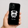 כיסוי בעיצוב אישי עם השם שלך לדגם - Apple iPhone 16 בעיצוב פרצוף בולדוג