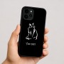 כיסוי בעיצוב אישי עם השם שלך לדגם - Apple iPhone 16 בעיצוב חתול