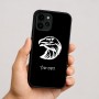 כיסוי בעיצוב אישי עם השם שלך לדגם - Apple iPhone 16 בעיצוב ראש נשר