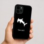 כיסוי בעיצוב אישי עם השם שלך לדגם - Apple iPhone 16 בעיצוב כריש ראש פטיש