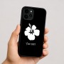 כיסוי בעיצוב אישי עם השם שלך לדגם - Apple iPhone 16 בעיצוב פרח היביסקוס