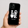 כיסוי בעיצוב אישי עם השם שלך לדגם - Apple iPhone 16 בעיצוב אהבה