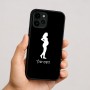 כיסוי בעיצוב אישי עם השם שלך לדגם - Apple iPhone 16 בעיצוב אישה בהריון