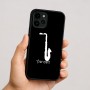 כיסוי בעיצוב אישי עם השם שלך לדגם - Apple iPhone 16 בעיצוב סקסופון
