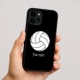 כיסוי בעיצוב אישי עם השם שלך לדגם - Apple iPhone 16 בעיצוב כדור כדורעף