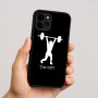 כיסוי בעיצוב אישי עם השם שלך לדגם - Apple iPhone 16 בעיצוב הרמת משקולות