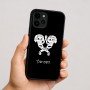 כיסוי בעיצוב אישי עם השם שלך לדגם - Apple iPhone 16 בעיצוב פרחי קרן