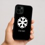 כיסוי בעיצוב אישי עם השם שלך לדגם - Apple iPhone 16 בעיצוב שלג