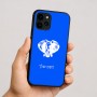 כיסוי בעיצוב אישי עם השם שלך לדגם - Apple iPhone 16 בעיצוב ראש פיל