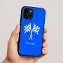 כיסוי בעיצוב אישי עם השם שלך לדגם - Apple iPhone 16 בעיצוב דגל המירוץ