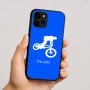 כיסוי בעיצוב אישי עם השם שלך לדגם - Apple iPhone 16 בעיצוב רוכב אופניים