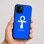 כיסוי בעיצוב אישי עם השם שלך לדגם - Apple iPhone 16 בעיצוב אנק - מפתח החיים המצרי