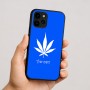 כיסוי בעיצוב אישי עם השם שלך לדגם - Apple iPhone 16 בעיצוב עלה מריחואנה - גראס