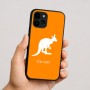 כיסוי בעיצוב אישי עם השם שלך לדגם - Apple iPhone 16 בעיצוב קנגורו