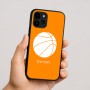 כיסוי בעיצוב אישי עם השם שלך לדגם - Apple iPhone 16 בעיצוב כדורסל