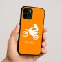 כיסוי בעיצוב אישי עם השם שלך לדגם - Apple iPhone 16 בעיצוב מוטוקרוס
