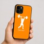 כיסוי בעיצוב אישי עם השם שלך לדגם - Apple iPhone 16 בעיצוב הרמת משקולות