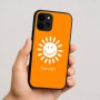 כיסוי בעיצוב אישי עם השם שלך לדגם - Apple iPhone 16 בעיצוב שמש