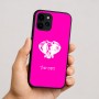 כיסוי בעיצוב אישי עם השם שלך לדגם - Apple iPhone 16 בעיצוב ראש פיל