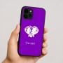 כיסוי בעיצוב אישי עם השם שלך לדגם - Apple iPhone 16 בעיצוב ראש פיל