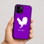 כיסוי בעיצוב אישי עם השם שלך לדגם - Apple iPhone 16 בעיצוב תרנגול